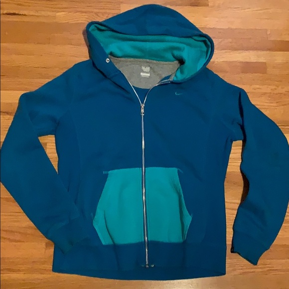 Nike Tops - Nike two-tone zippered hoodie; Sz L Nike Tops - Nike two-tone zippered hoodie; Sz L